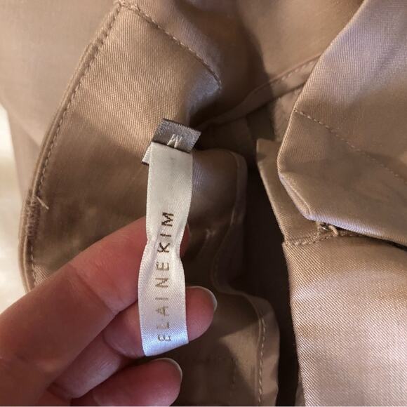 NWOT Elaine Kim Soma Cupro Cuffed Cargo Pant in Champagne Size Medium - Picture 7 of 10